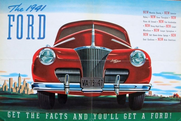 Ford Modelprogram 1941 "A big new car!" Carbrochure (7937)
